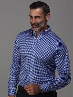 Collars & Co. Men's Small Long Sleeve Quattro Button Down Shirt NWT